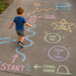 Sidewalk Chalk Obstacle Course